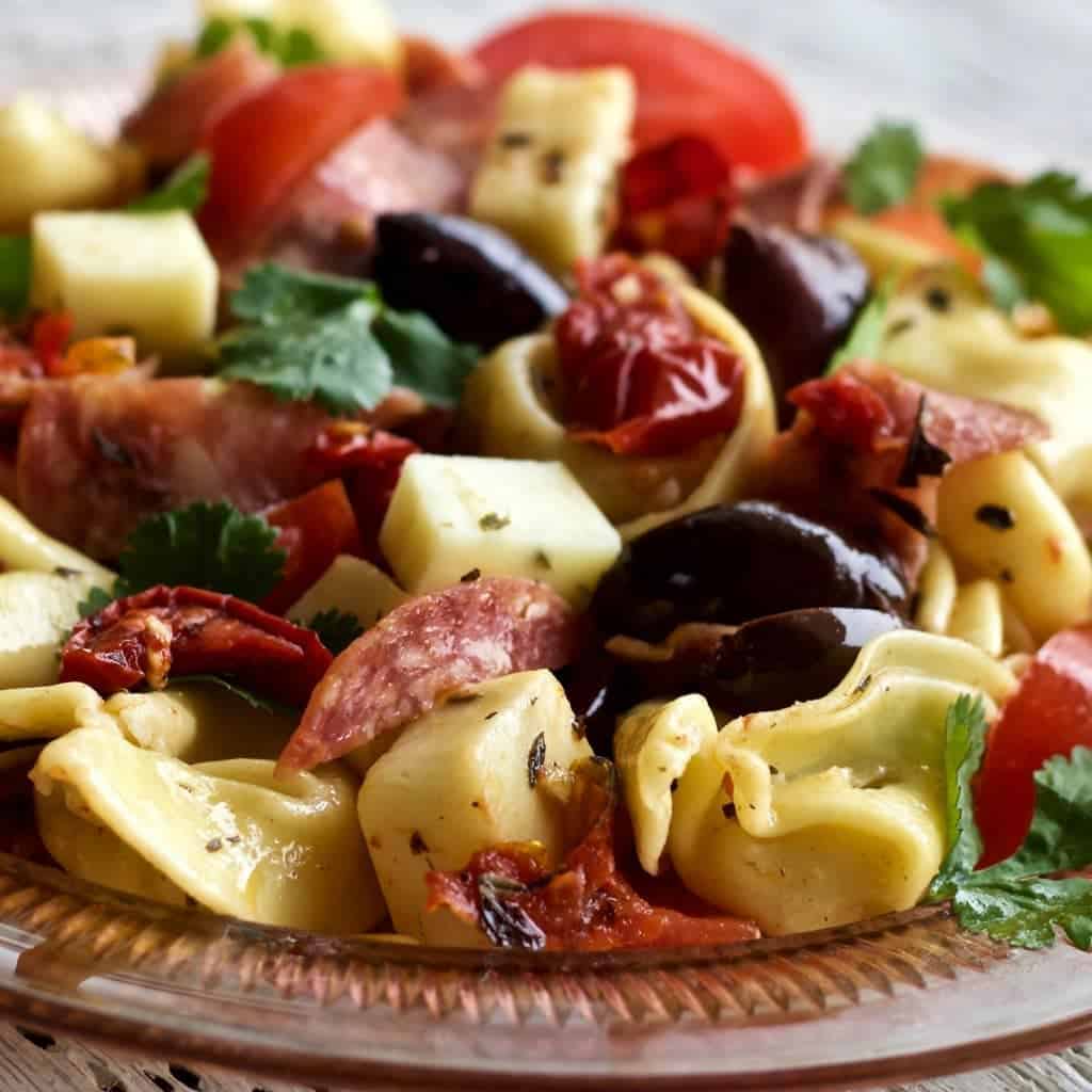 Tortellini Salad with pepperoniHomemade food Junkie