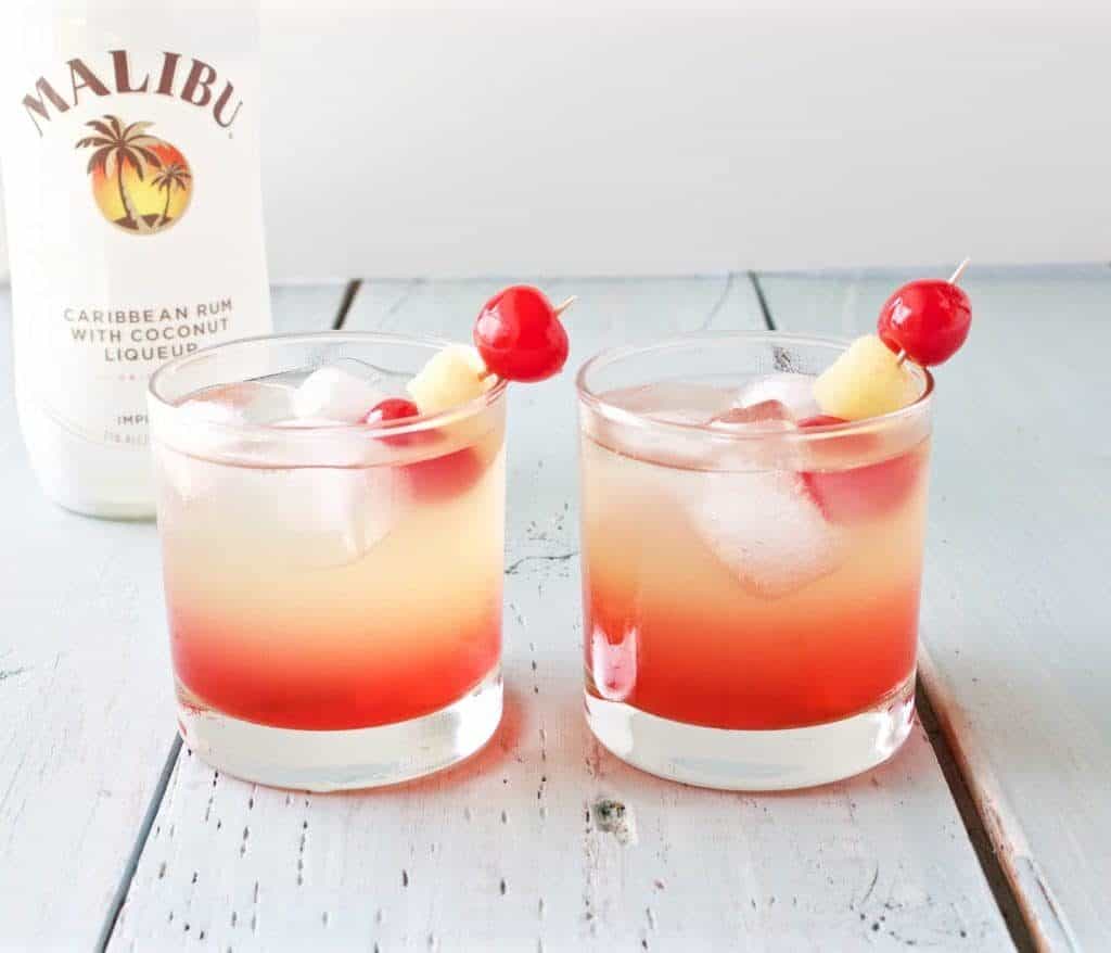 Malibu Sunset Cocktail