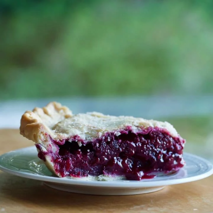 Blackberry Pie with a coconut oil crust