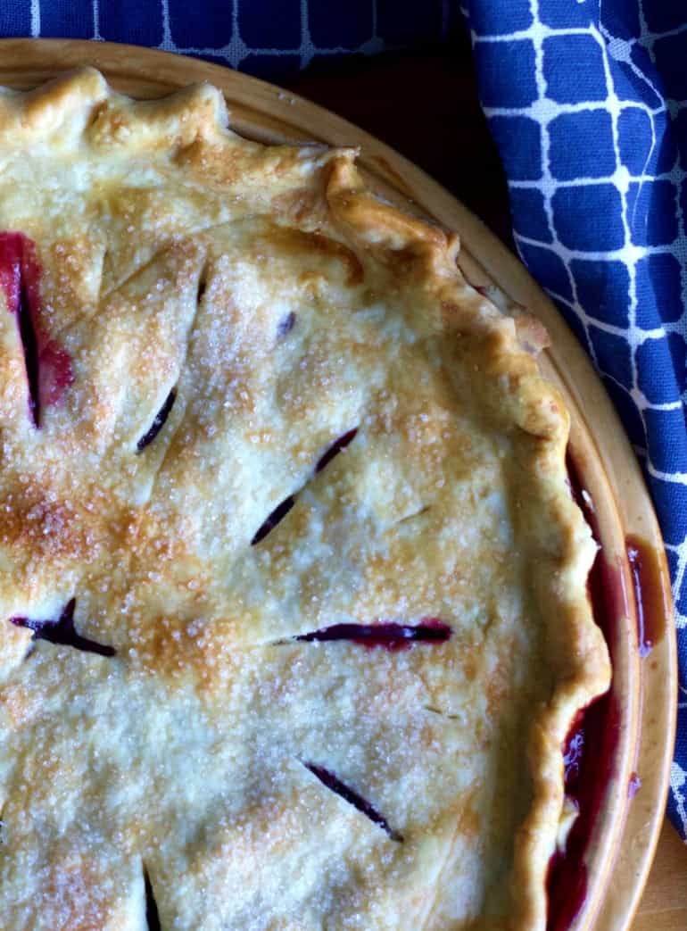 Black Current Pie With A Coconut Oil Crust