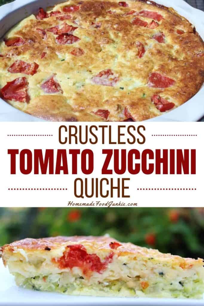 Crustless Tomato Zucchini Quiche-Pin Image