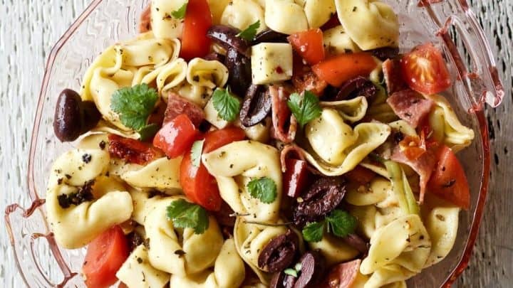5 Cheese Tortellini Salad With Pepperoni 7 Tortellini Salad