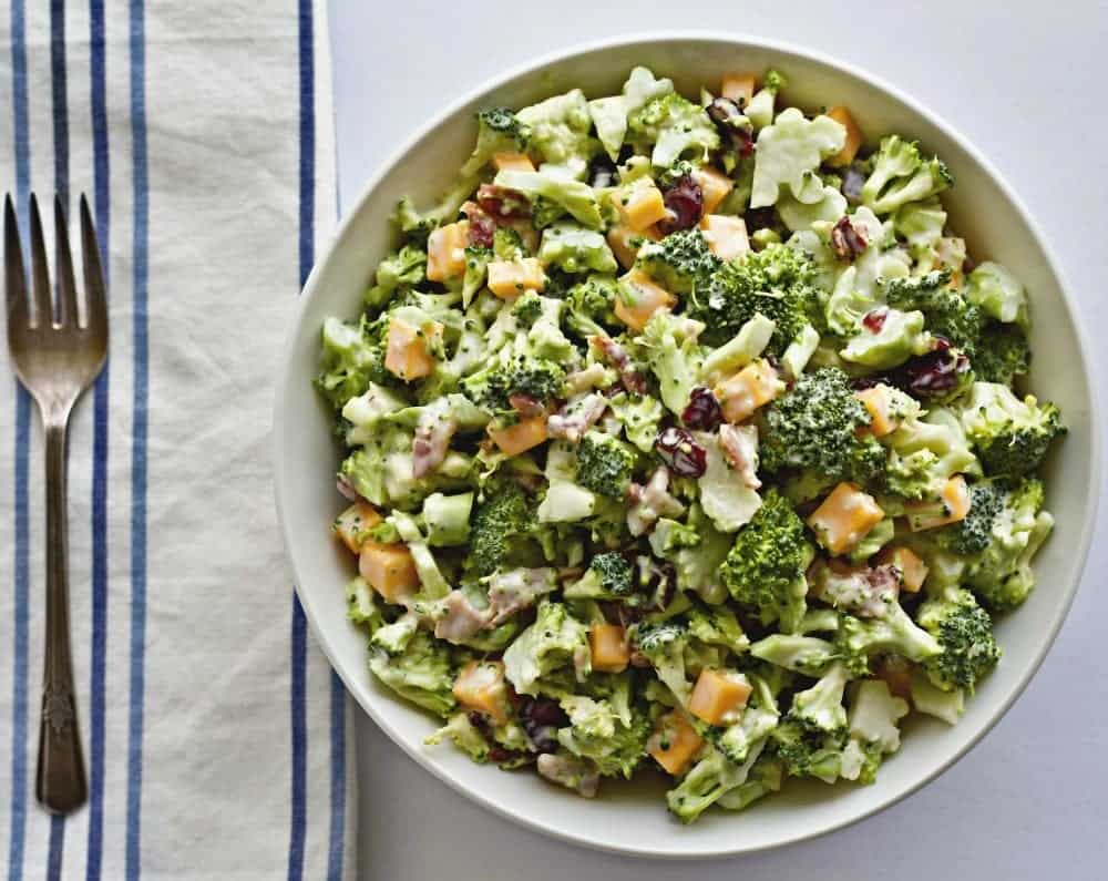 Bacon Cheddar Broccoli Salad is gluten free and low carb. A healthy, nutritious side dish the whole family will love. Party food, grill side or salad for lunch! Bacon Cheddar Broccoli Salad is gluten free and low carb. A healthy, nutritious side dish the whole family will love. Party food, grill side or salad for lunch!