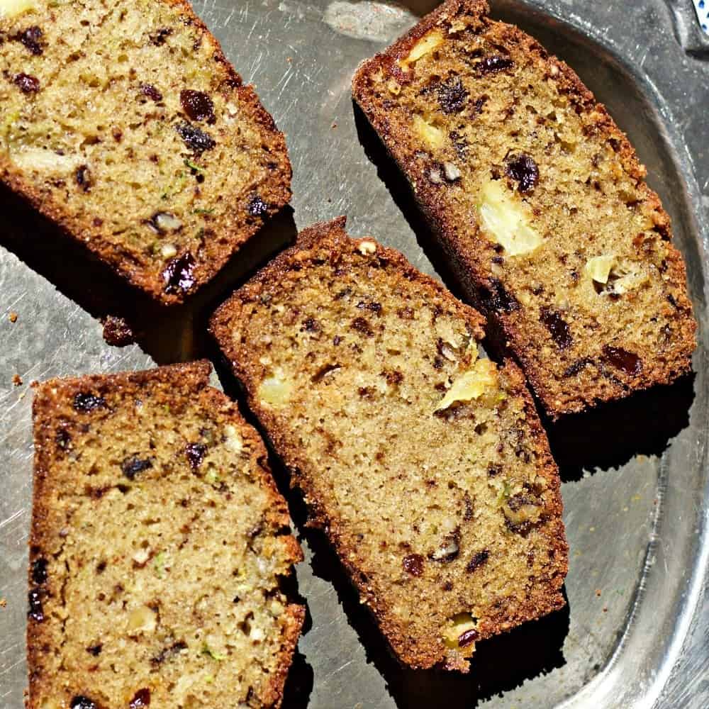 Pineapple Zucchini Bread Recipe 3 Zucchini Pineapple Bread Is Dairy Free, Healthy And Delicious!