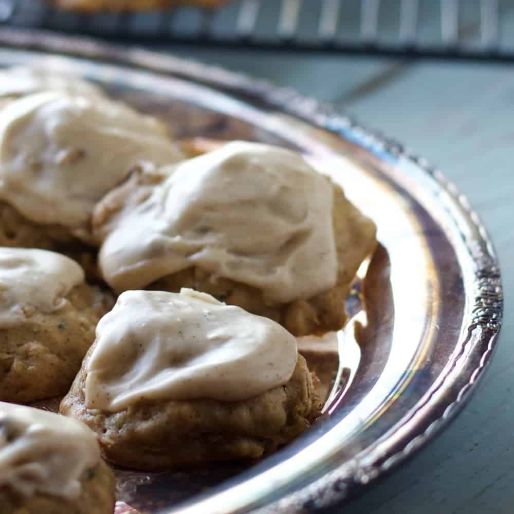 Zucchini Cookies-Pumpkin Spice Frosting Recipe 1 Zucchini Cookies