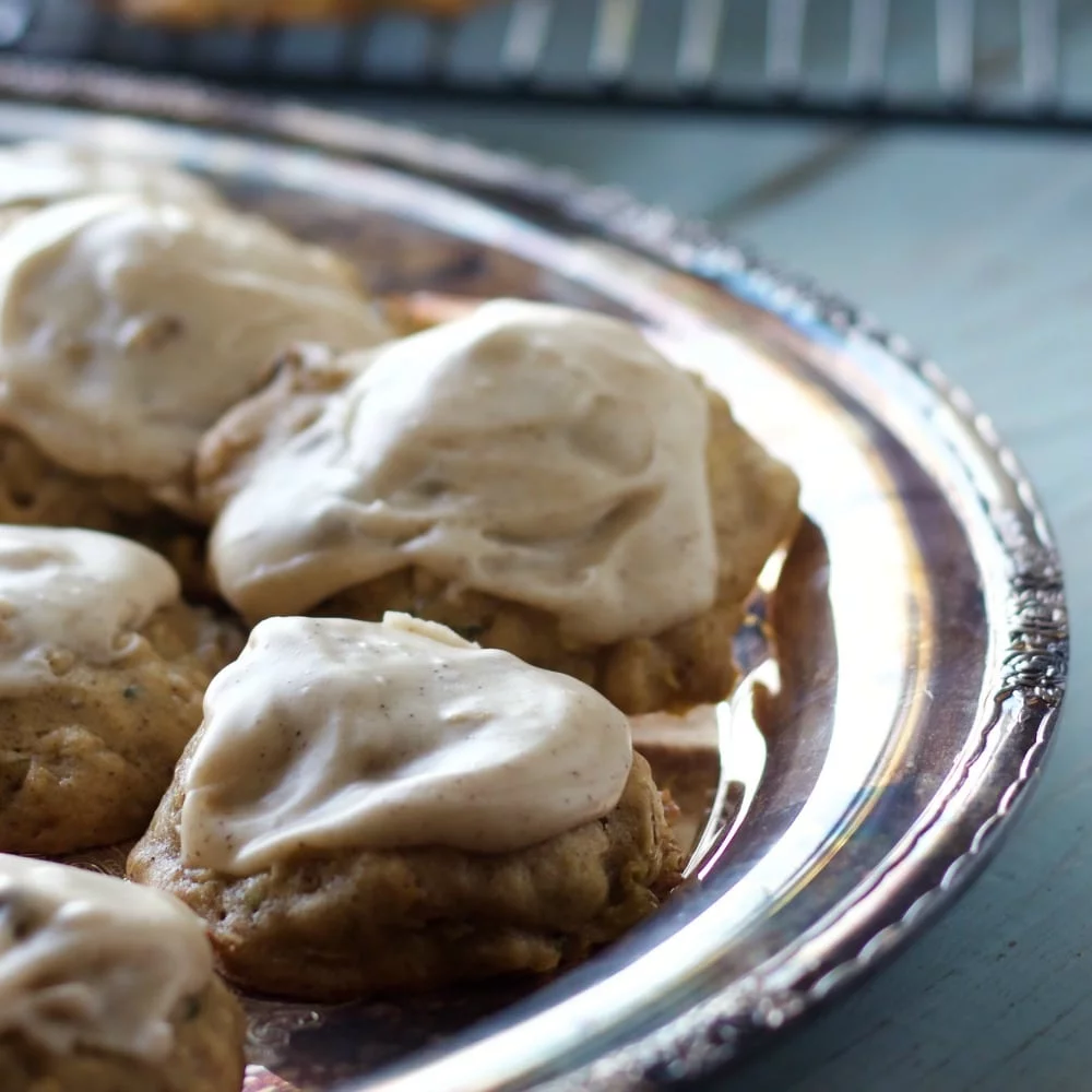 Zucchini Cookies-Pumpkin Spice Frosting Recipe 1 Zucchini Cookies
