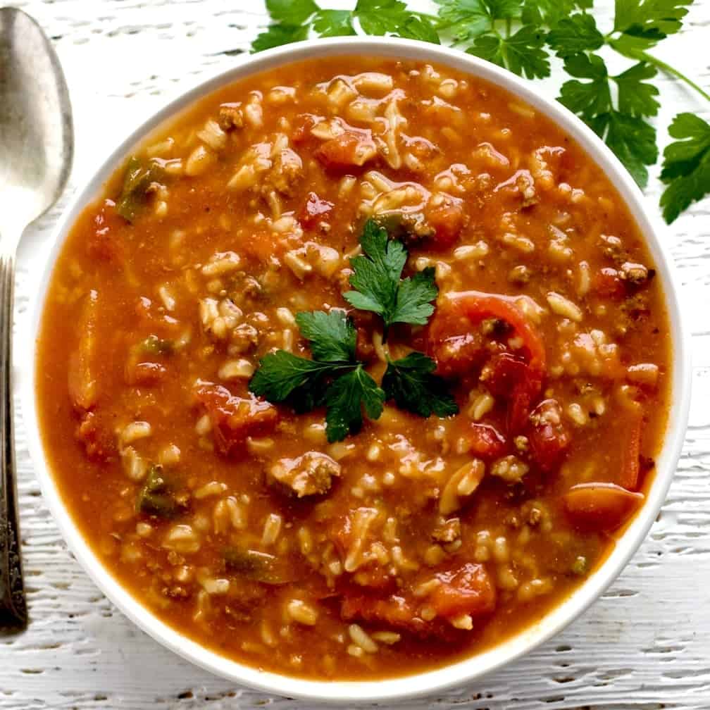 Crock Pot Pepper Soup With Rice And Orzo