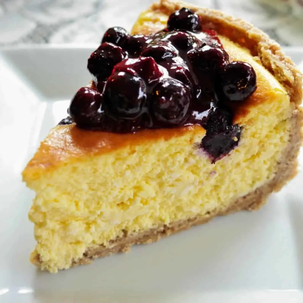 Blueberry Swirled Cheesecake
