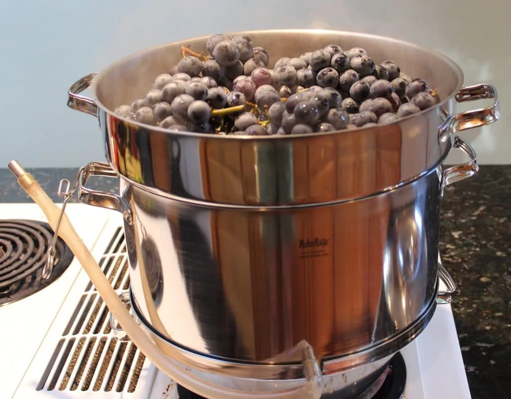 Homemade Grape Juice 5 Steamer Full Of Grapes