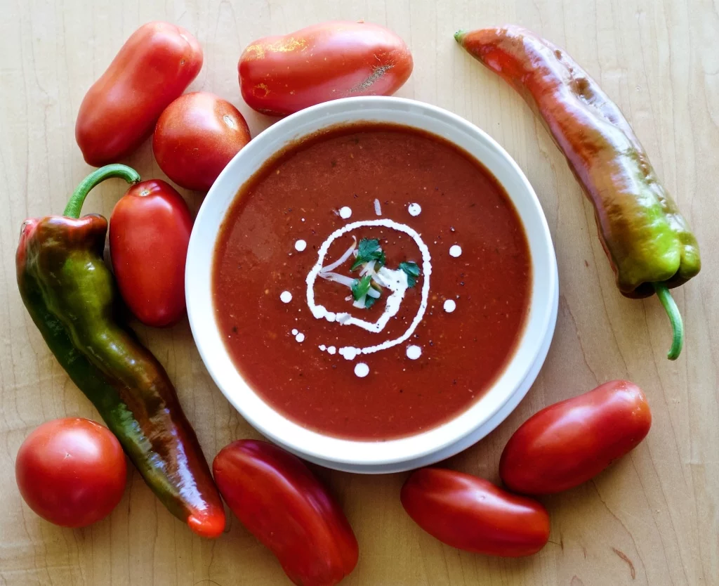 Roasted Pepper Tomato Soup 1 Roasted Pepper Tomato Soup With Fresh Peppers And Tomatoes