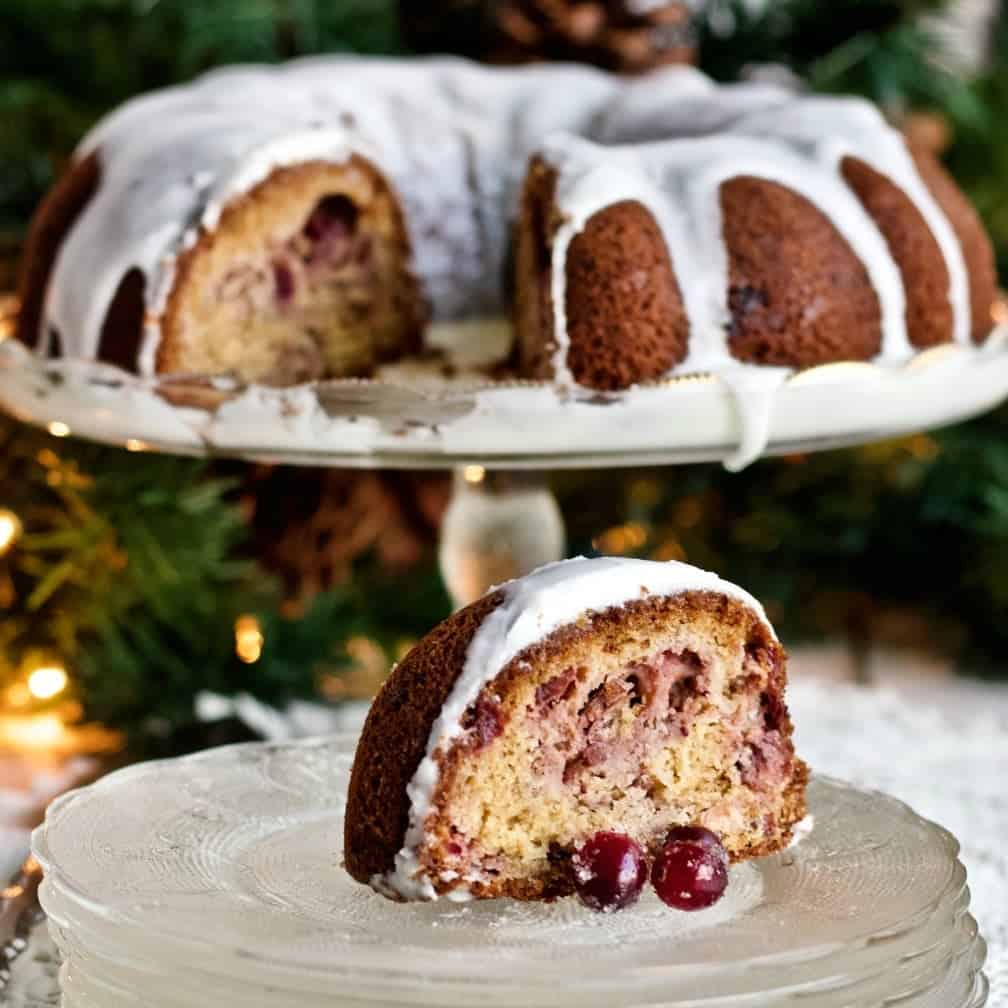 Cranberry Bundt Cake A Moist Cake With Layers Of Cranberries Throughout.