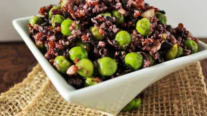 Black Rice Quinoa Pea Salad