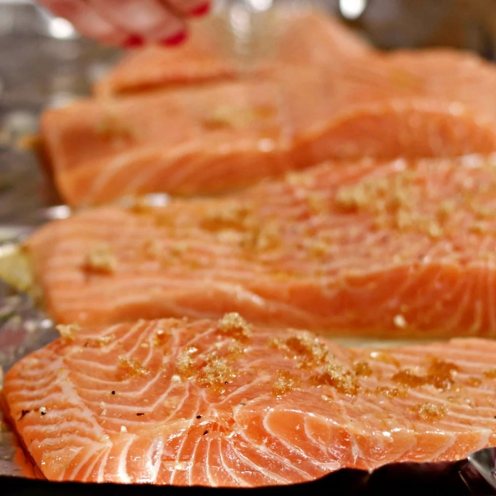 Prepping Easy Baked Salmon