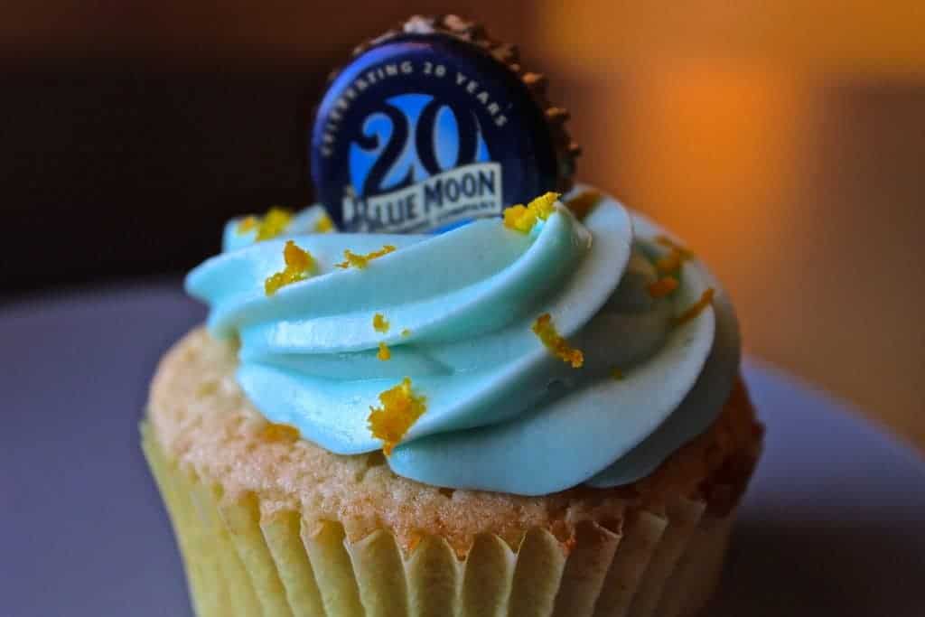 Blue Moon Cupcakes With Orange Cream Cheese Frosting