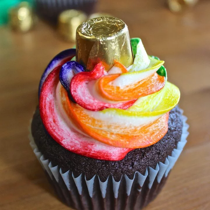 Rainbow Cupcakes for St Patricks Day
