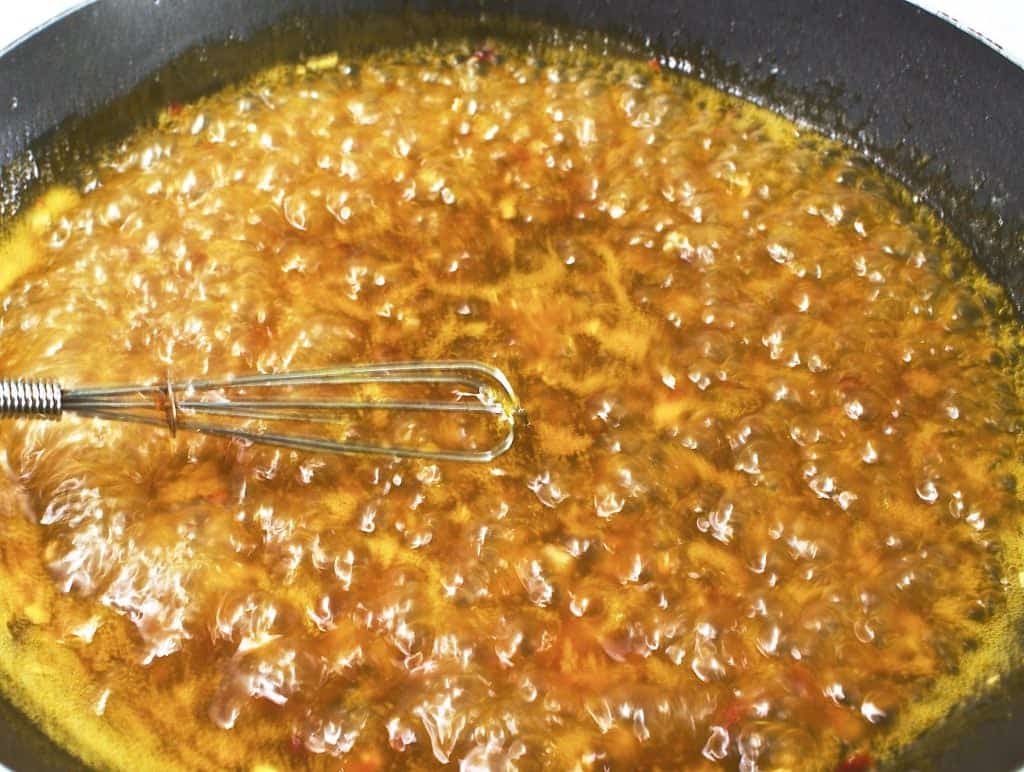 Boiling Asian Orange Sauce