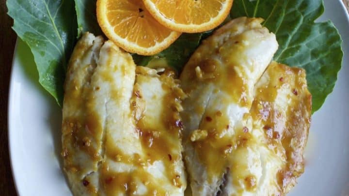 Baked Tilapia In Asian Orange Sauce