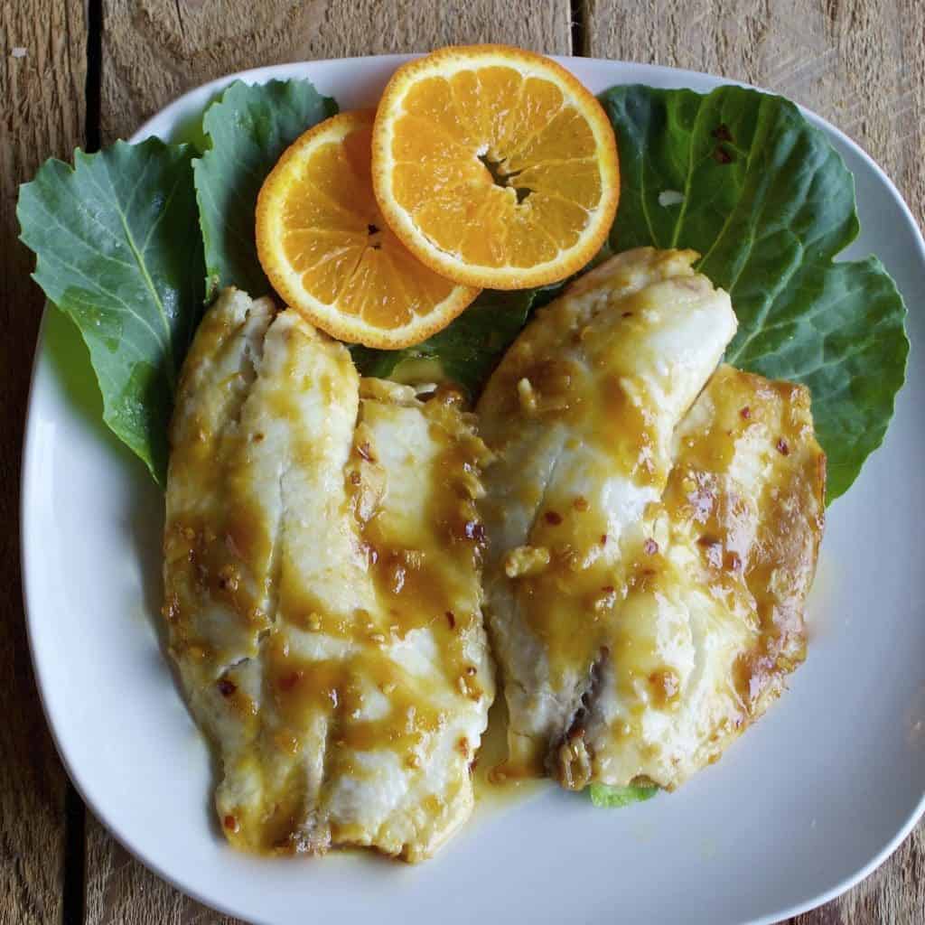 Baked Tilapia in Asian Orange Sauce Homemade Food Junkie