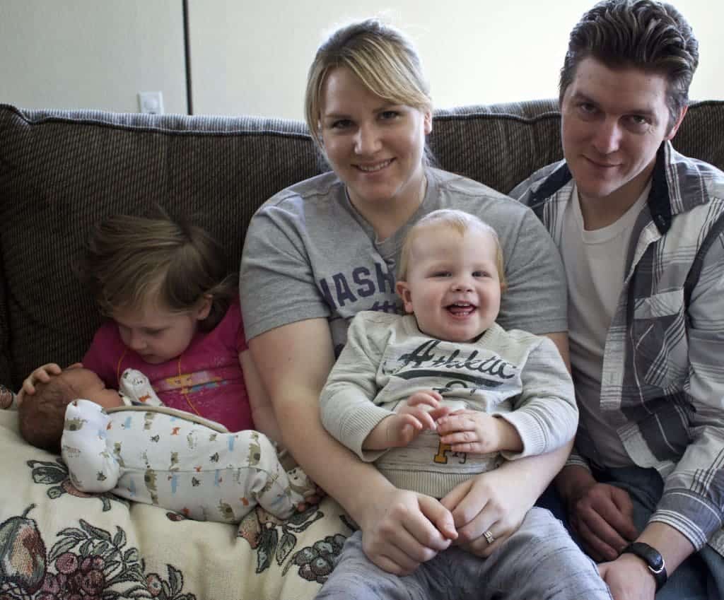 Family with the new baby Family with the new baby