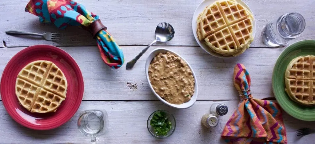 Waffles With Sausage Gravy