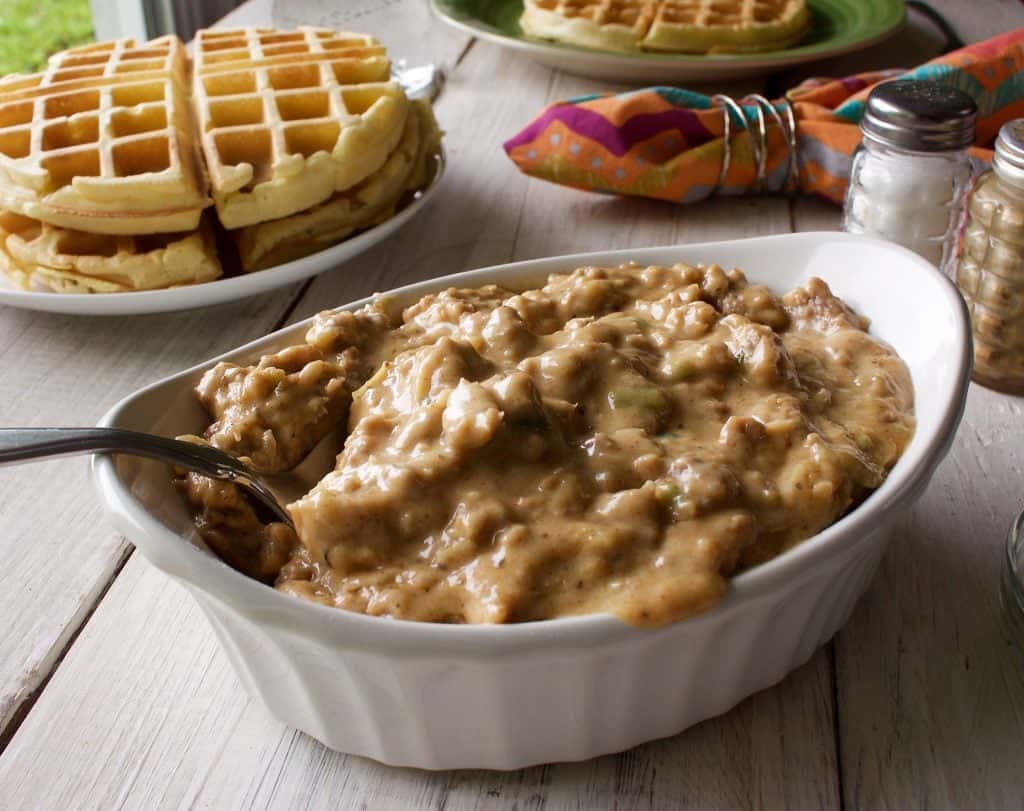 Homemade Sausage Gravy Recipe 8 Savory Waffles And Gravy