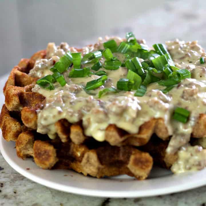 Sausage Gravy Recipe with Waffles or biscuits Homemade Food Junkie
