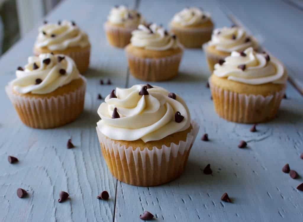 Chocolate Chip Cookie Dough Cupcakes