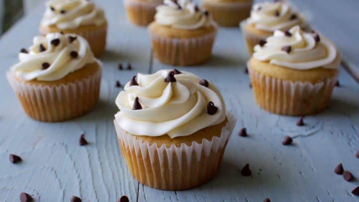 Chocolate Chip Cookie Dough Cupcakes