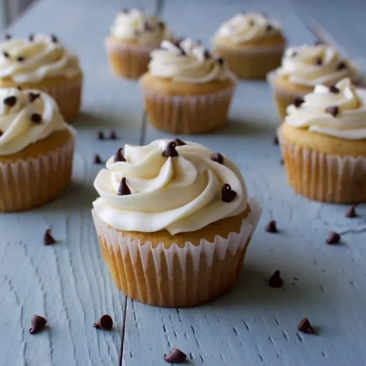 Chocolate Chip Cookie Dough Cupcakes