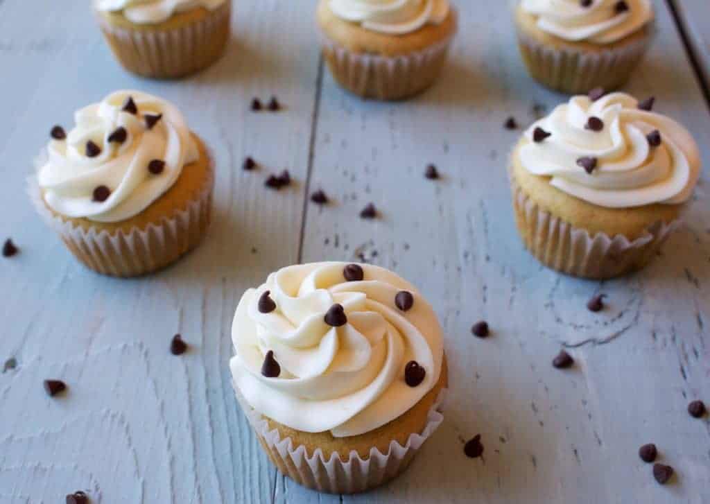 Chocolate Chip Cookie Dough Cupcakes