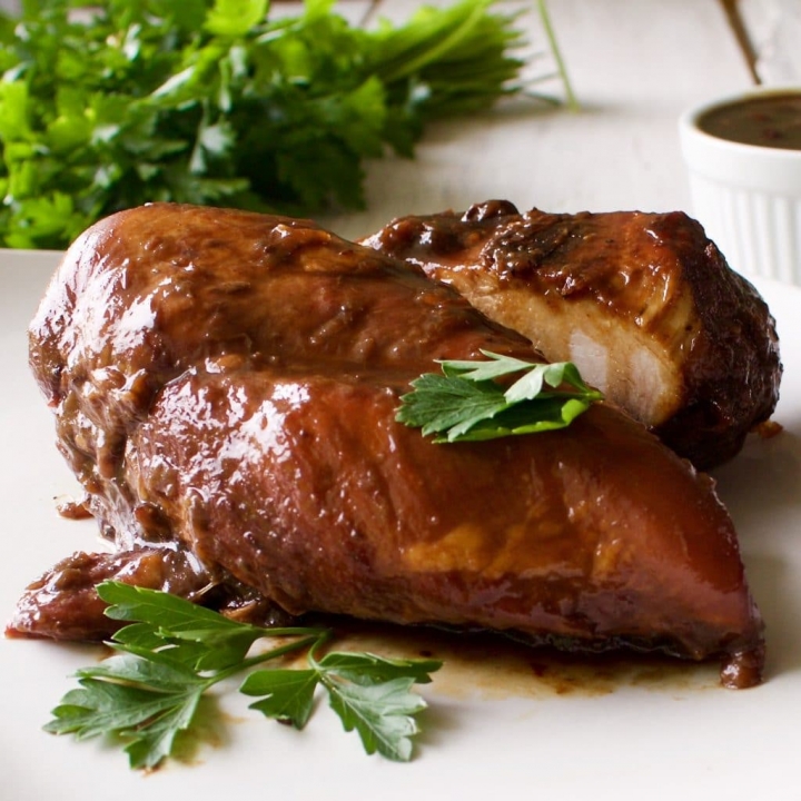 Pan fried Rhubarb chicken