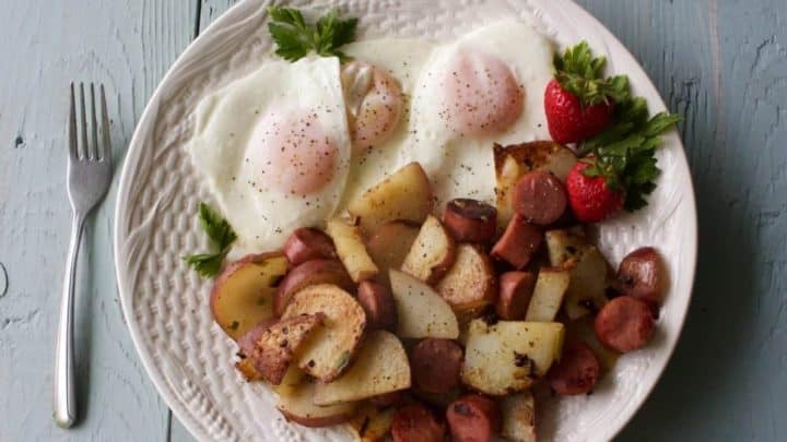 Fried Potatoes And Eggs