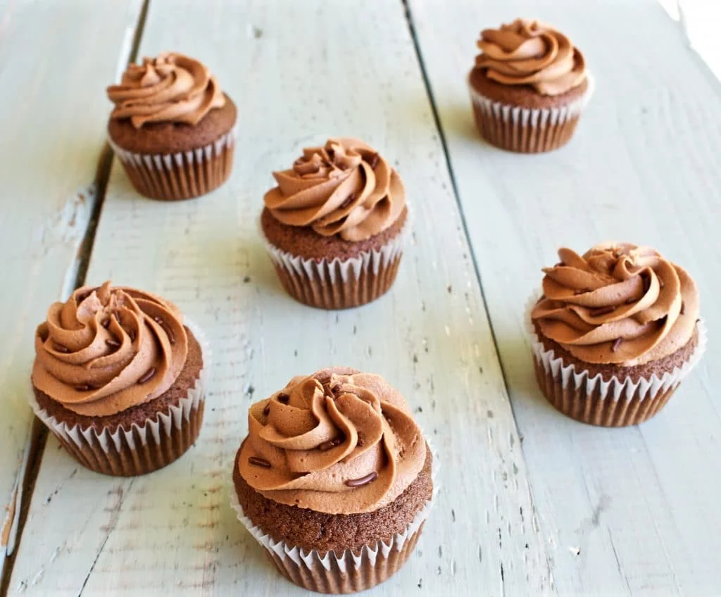 Chocolate Nutella Cupcakes Are Made Entirely From Scratch By Http://Homemadefoodjunkie.com