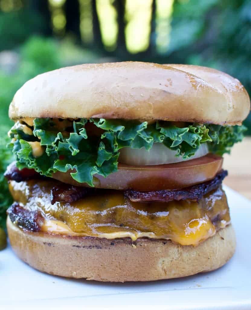 Home Grilled Bacon Cheeseburger