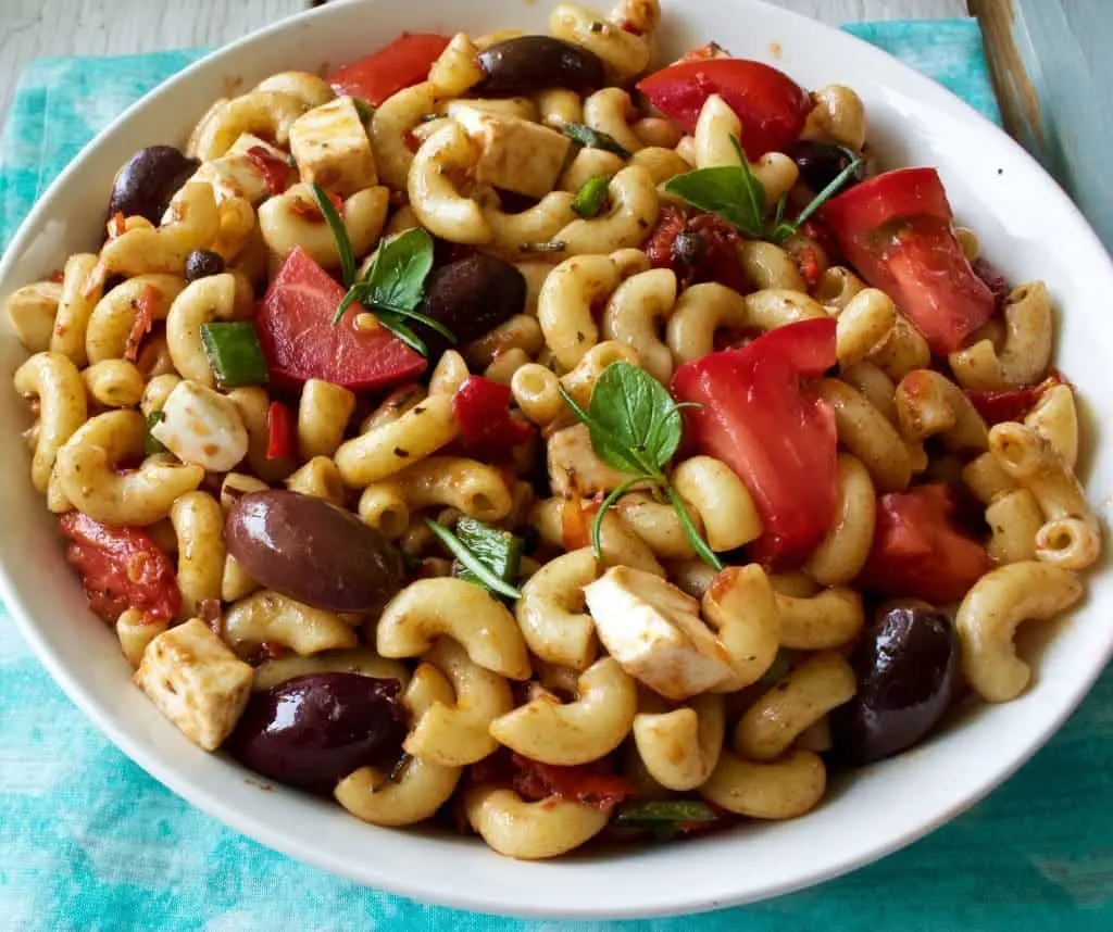 Mediterranean Macaroni Salad By Homemadefoodjunkie.com Mediterranean Macaroni Salad