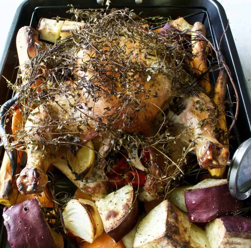 Roasted Herbed Chicken Dinner Is High-​Fiber, Low-​Carb And Gluten Free, By Homemadefoodjunkie