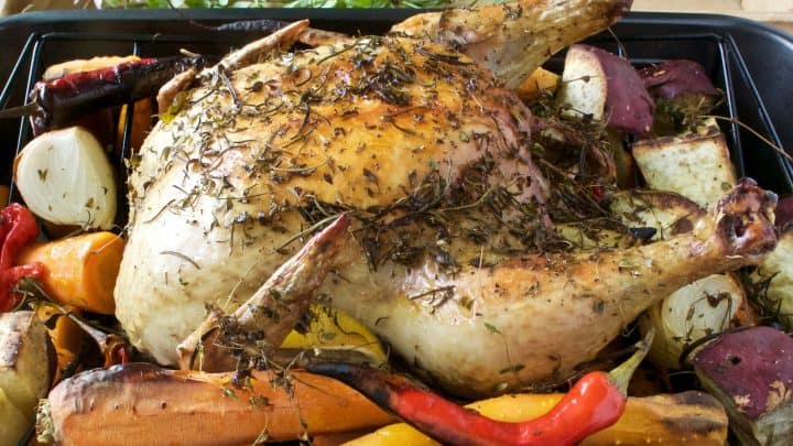 Roast Chicken With Vegetables And Herbs 3 Roasted Herbe Chicken Dinner