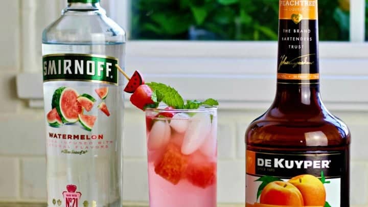 Watermelon Vodka Peach Schnapps Cocktail