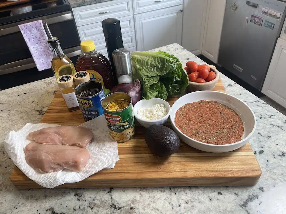 Blackened Chicken Salad with Corn and Black Beans 7 blackened chicken salad ingredients