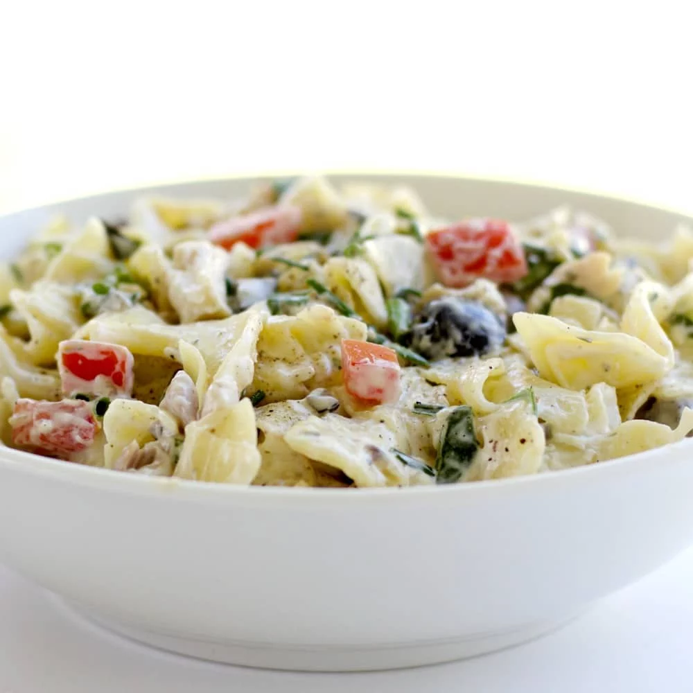 Chicken Bacon Ranch Pasta Salad