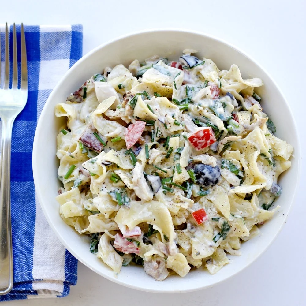 Chicken Bacon Ranch Pasta Salad