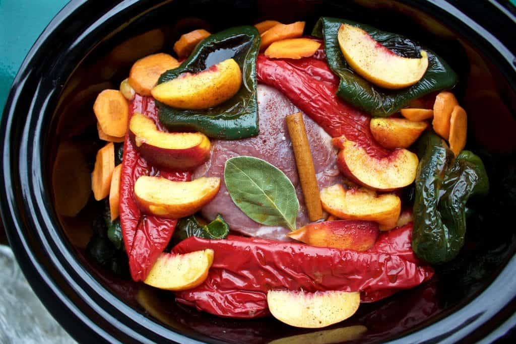 Slow Cooker Harvest Pork Roast Dinner