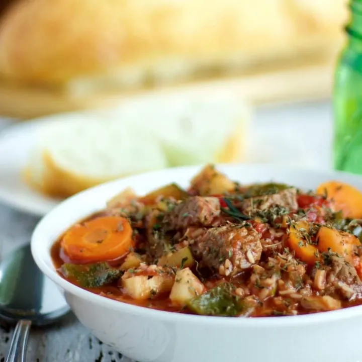 Crock Pot Beef and Rice Stew