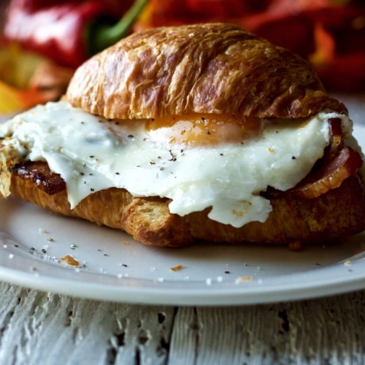 Bacon and Egg Croissant Sandwiches