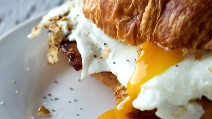 Bacon And Egg Croissant Sandwich