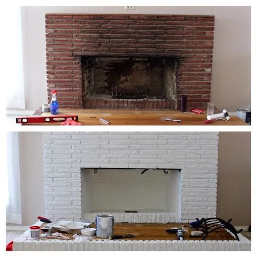 Insulation around old brick fireplace