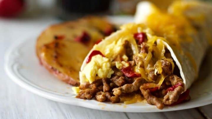 Breakfast Burrito Recipe with Chorizo Sausage | Homemade Food Junkie