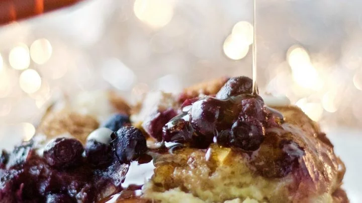 Blueberry Apple Overnight Bread Pudding 6 Blueberry Apple Overnight Bread Pudding. An Easy, Special, Make Ahead Breakfast. Crowd Pleaser!
