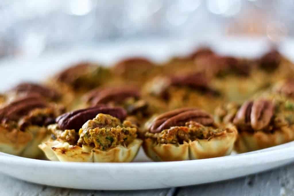 Low Carb Chorizo Spinach Phyllo Cup Appetizers
