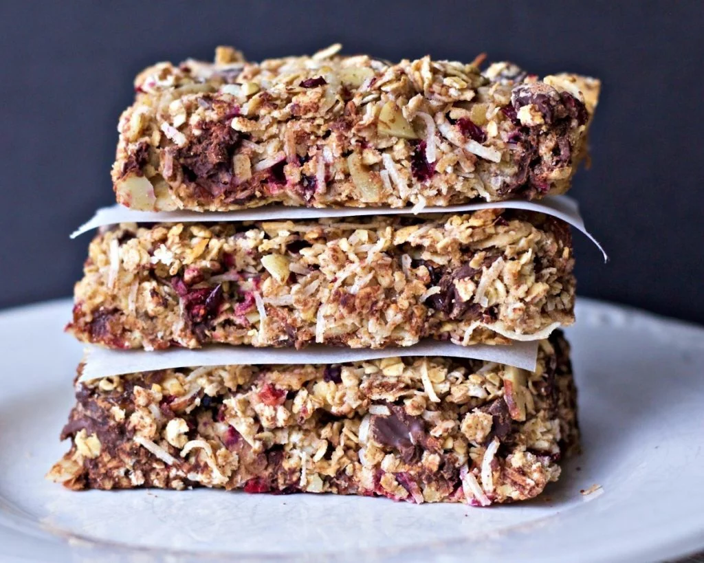 Homemade Healthy Coconut Cranberry Choco Bars